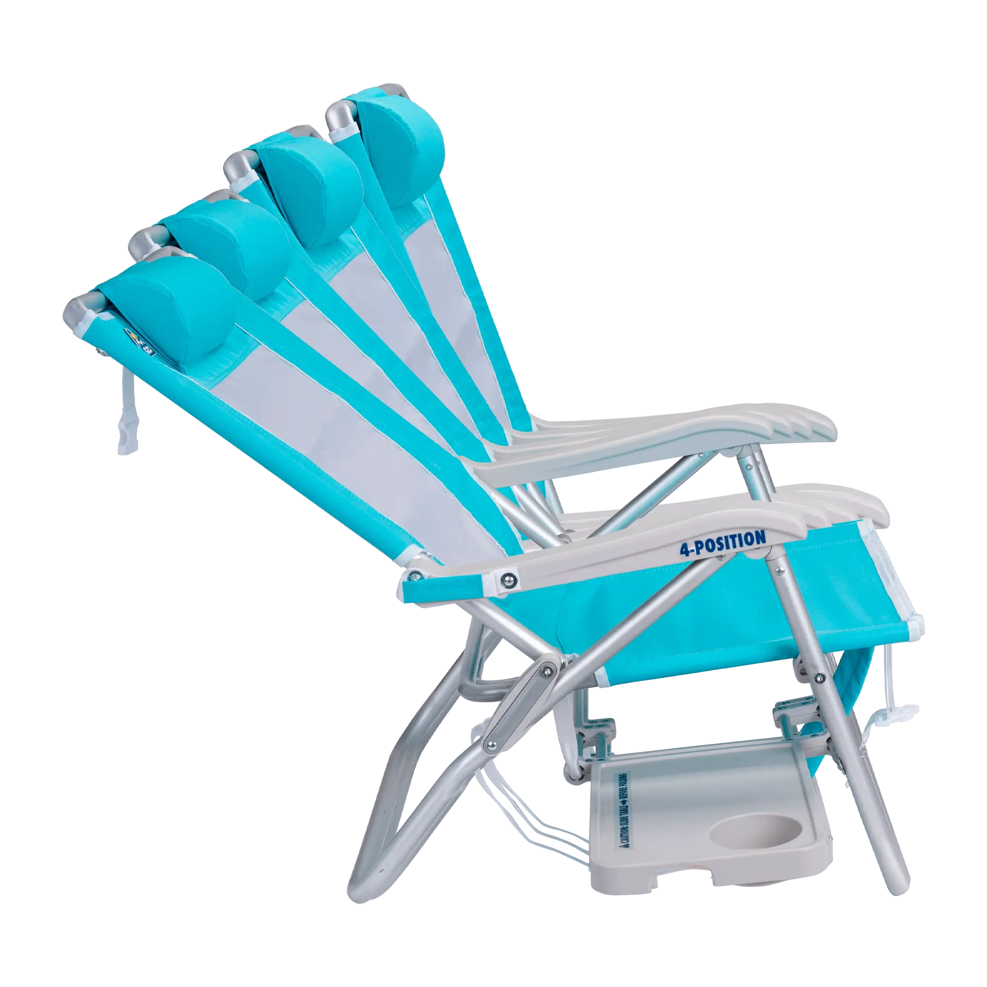Rust-Resistant Aluminum Big Surf with Slide Table - Choice 334 - Low-Profile Reclining Beach Chair with Backpack Straps Detail