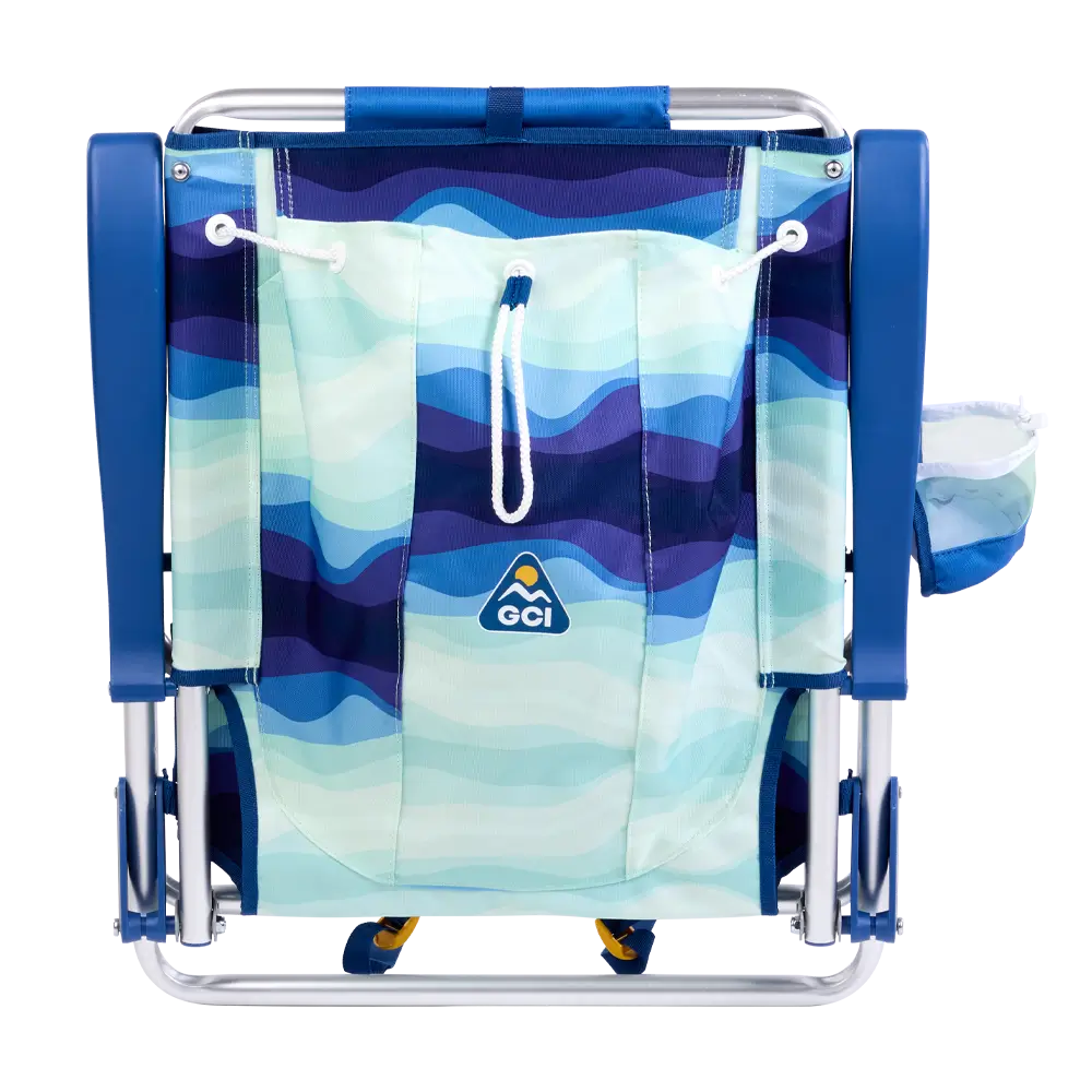 Low-Profile Backpack Beach Chair - Choice 709 - Multi-Position Outdoor Beach Chair with Pillow Detail