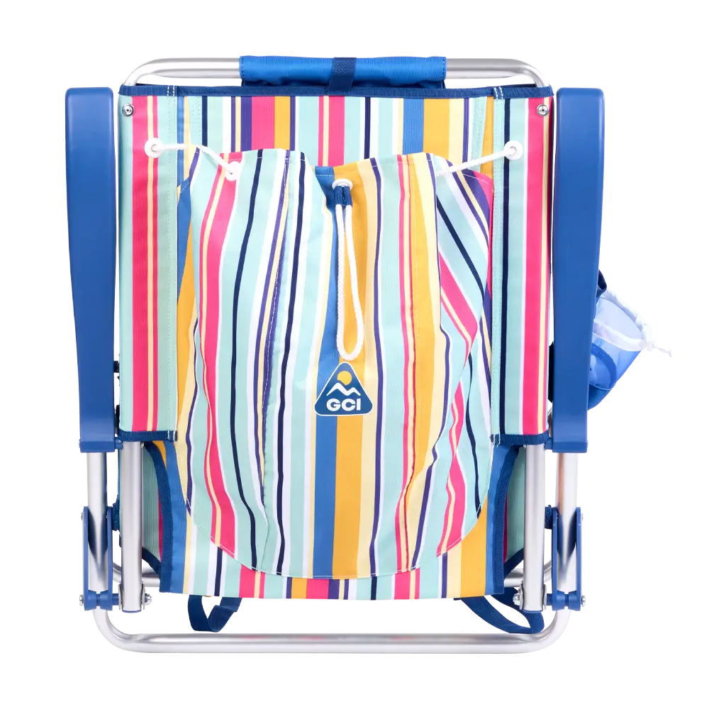 Low-Profile Backpack Beach Chair - Choice 709 - Multi-Position Outdoor Beach Chair with Pillow Detail