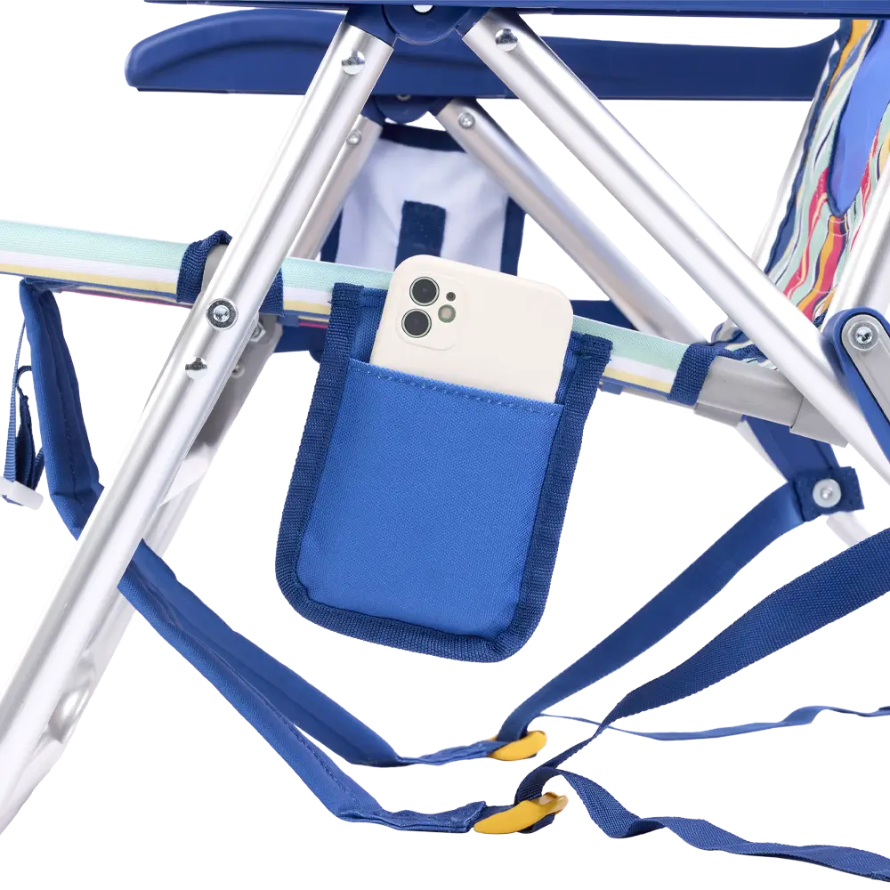 Low-Profile Backpack Beach Chair - Choice 709 - Multi-Position Outdoor Beach Chair with Pillow Detail