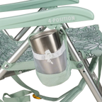 Low-Profile Backpack Beach Chair - Choice 709 - Multi-Position Outdoor Beach Chair with Pillow Detail