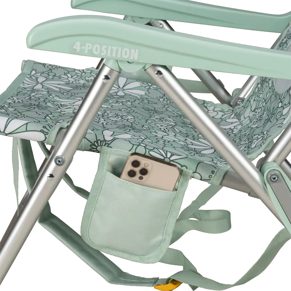 Low-Profile Backpack Beach Chair - Choice 709 - Multi-Position Outdoor Beach Chair with Pillow Detail