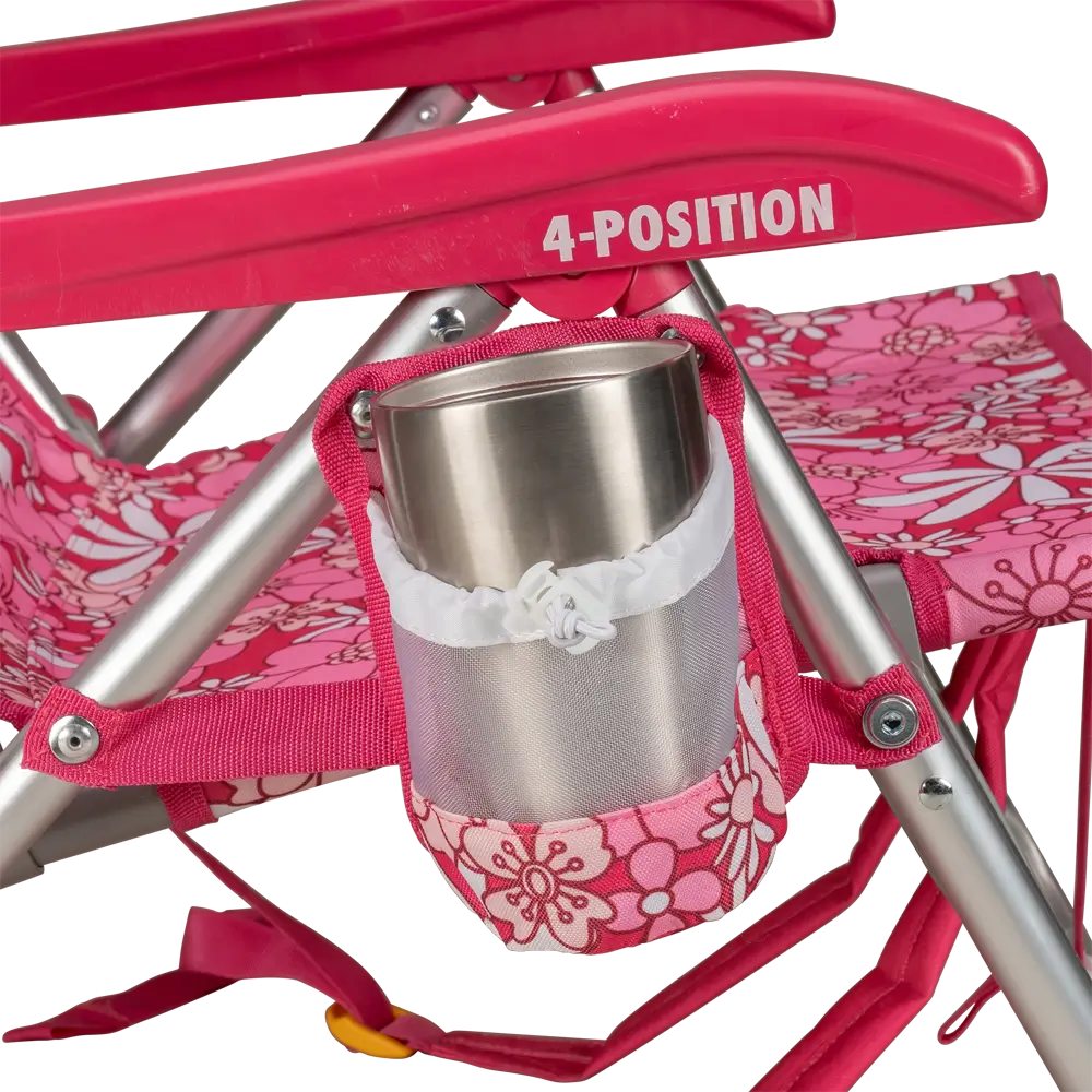 Low-Profile Backpack Beach Chair - Choice 709 - Multi-Position Outdoor Beach Chair with Pillow Detail
