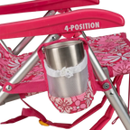 Low-Profile Backpack Beach Chair - Choice 709 - Multi-Position Outdoor Beach Chair with Pillow Detail