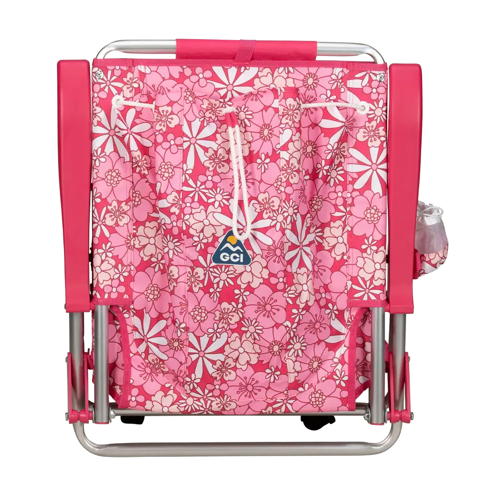 Low-Profile Backpack Beach Chair - Choice 709 - Multi-Position Outdoor Beach Chair with Pillow Detail