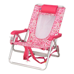 Low-Profile Backpack Beach Chair - Choice 709 - Multi-Position Outdoor Beach Chair with Pillow Detail