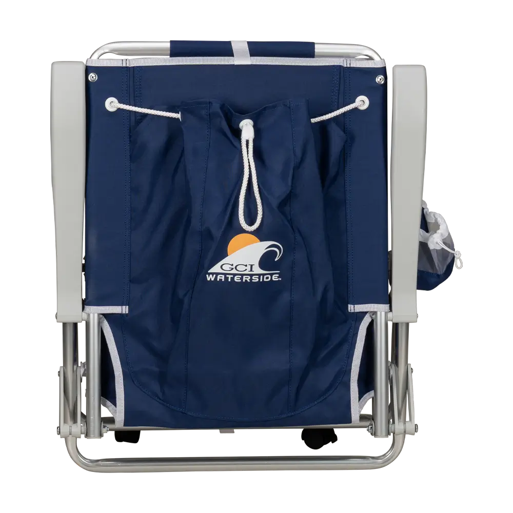 Low-Profile Backpack Beach Chair - Choice 709 - Multi-Position Outdoor Beach Chair with Pillow Detail