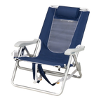 Low-Profile Backpack Beach Chair - Choice 709 - Multi-Position Outdoor Beach Chair with Pillow Detail