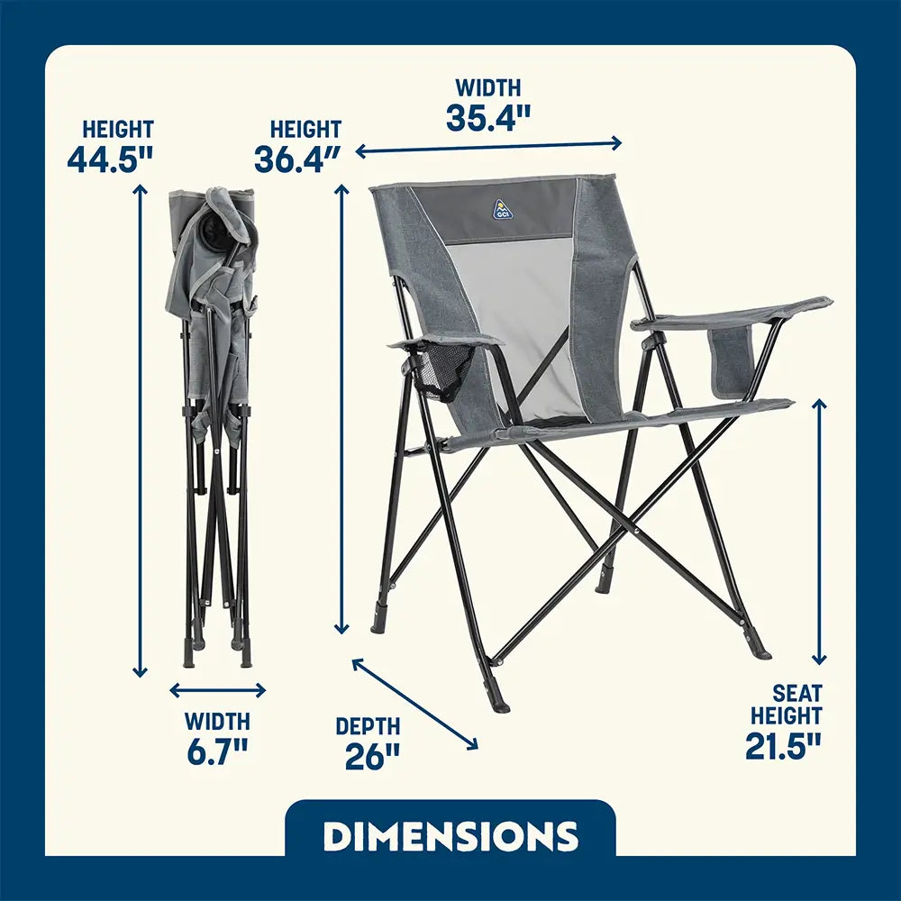 Lightweight Messenger Comfort Quad Chair - Choice 989 - Pico Compact Folding Camp Chair with Carry Bag Detail