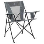 Lightweight Messenger Comfort Quad Chair - Choice 989 - Pico Compact Folding Camp Chair with Carry Bag - Heathered Pewter
