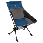 Patented Spring-Action ComPack Rocker - Choice 980 - Heavy-Duty Kickback Rocker with Beverage Holder - Heathered Royal