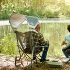 Patented Spring-Action SunShade Rocker - Choice 550 - Freestyle Rocker Portable Outdoor Folding Chair Detail