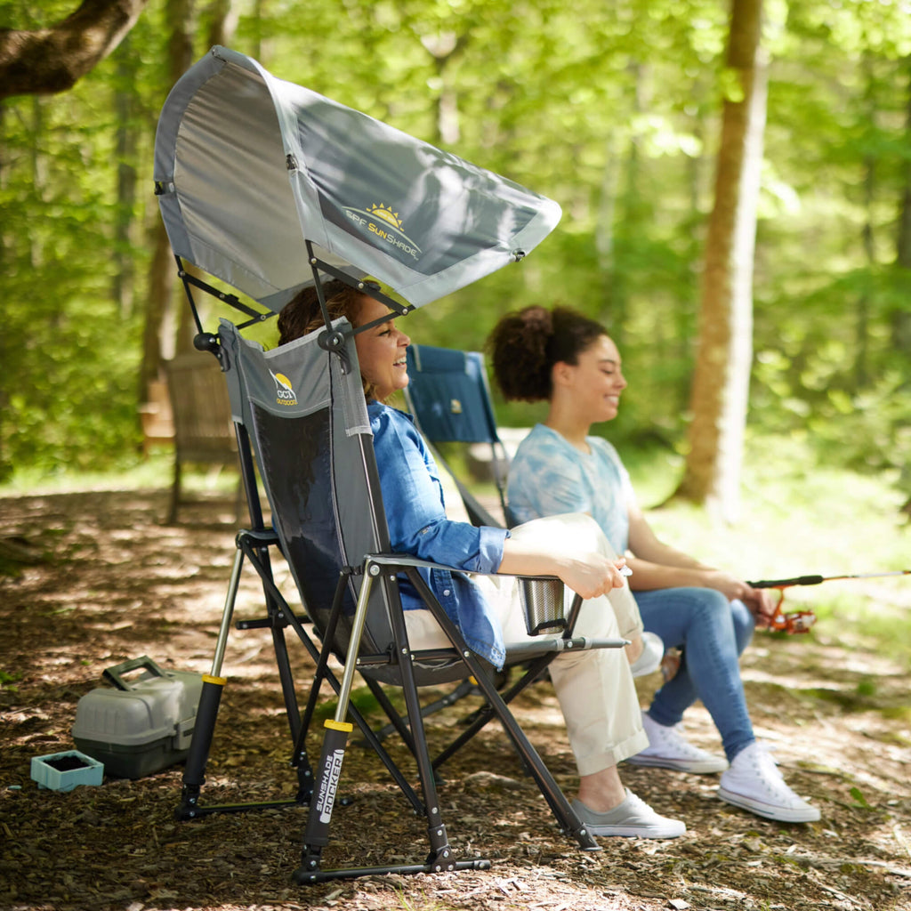 Patented Spring-Action SunShade Rocker - Choice 550 - Freestyle Rocker Portable Outdoor Folding Chair Detail