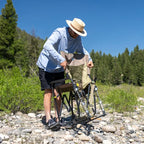Patented Spring-Action Adjustable Rocker - Choice 573 - Patented Spring-Action Rocking Chair for Camping Detail