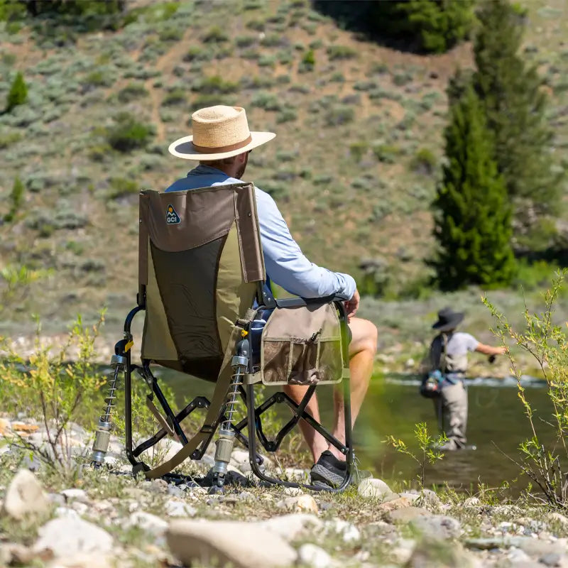 Patented Spring-Action Adjustable Rocker - Choice 573 - Patented Spring-Action Rocking Chair for Camping Detail