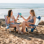 Low-Profile Backpack Beach Chair - Choice 709 - Multi-Position Outdoor Beach Chair with Pillow Detail