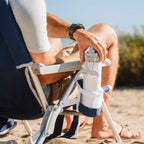 Low-Profile Backpack Beach Chair - Choice 709 - Multi-Position Outdoor Beach Chair with Pillow Detail