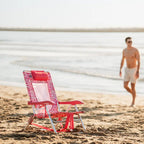 Low-Profile Backpack Beach Chair - Choice 709 - Multi-Position Outdoor Beach Chair with Pillow Detail