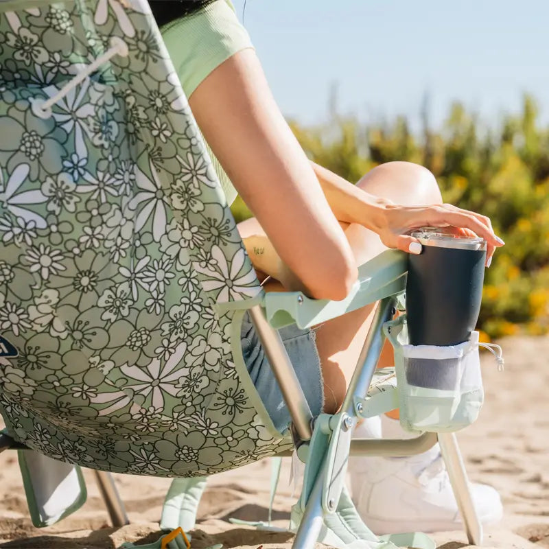 Low-Profile Backpack Beach Chair - Choice 709 - Multi-Position Outdoor Beach Chair with Pillow Detail
