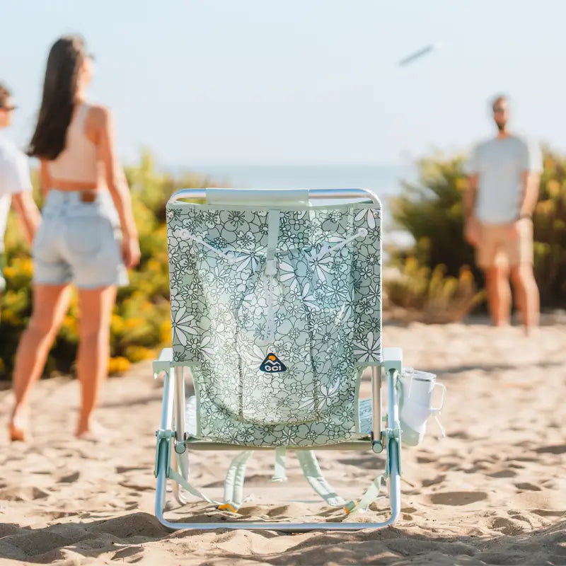 Low-Profile Backpack Beach Chair - Choice 709 - Multi-Position Outdoor Beach Chair with Pillow Detail