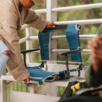Secure-Hook Big Comfort Stadium Chair with Armrests - Choice 465 - Lightweight Folding Bleacher Chair with Cushioning Detail