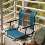 Secure-Hook Big Comfort Stadium Chair with Armrests - Choice 465 - Lightweight Folding Bleacher Chair with Cushioning Detail