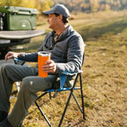 Lightweight Messenger Comfort Quad Chair - Choice 989 - Pico Compact Folding Camp Chair with Carry Bag Detail