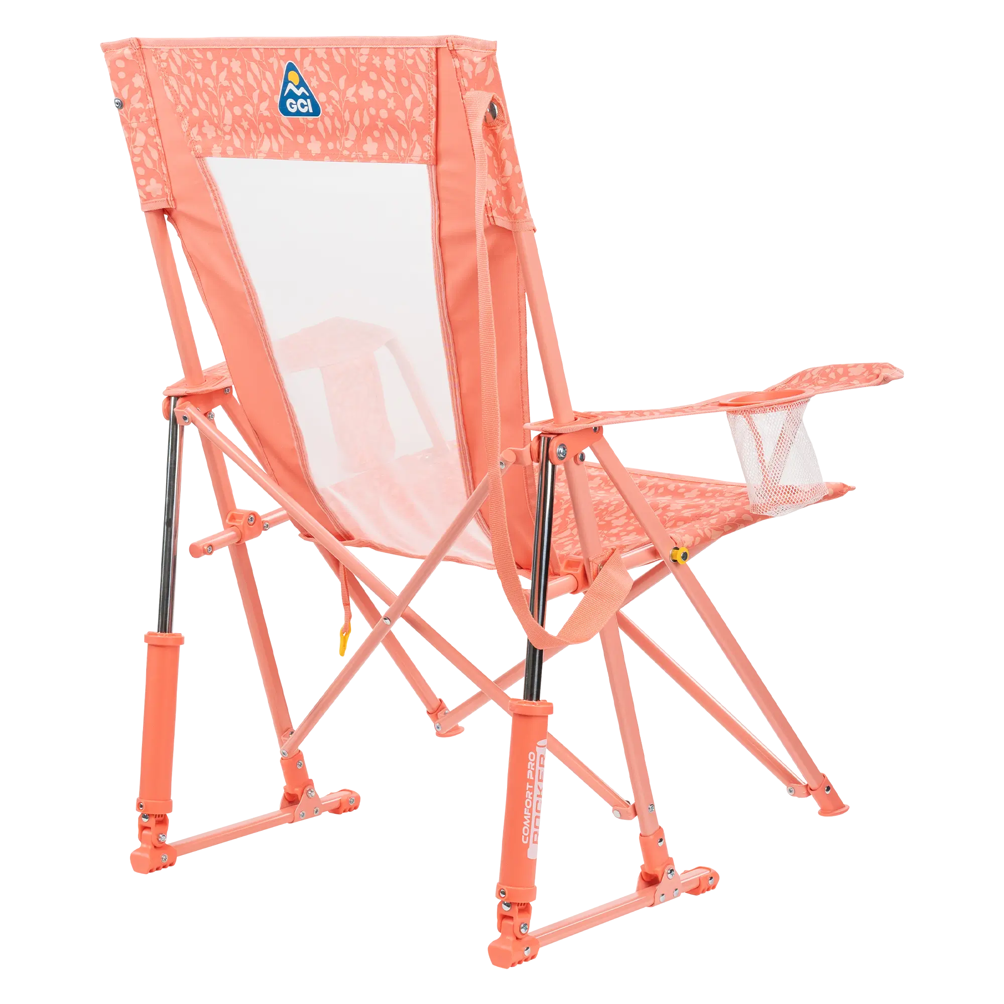 Smooth Motion Comfort Pro Rocker - Choice 375 - Heavy-Duty Kickback Rocker with Beverage Holder Detail