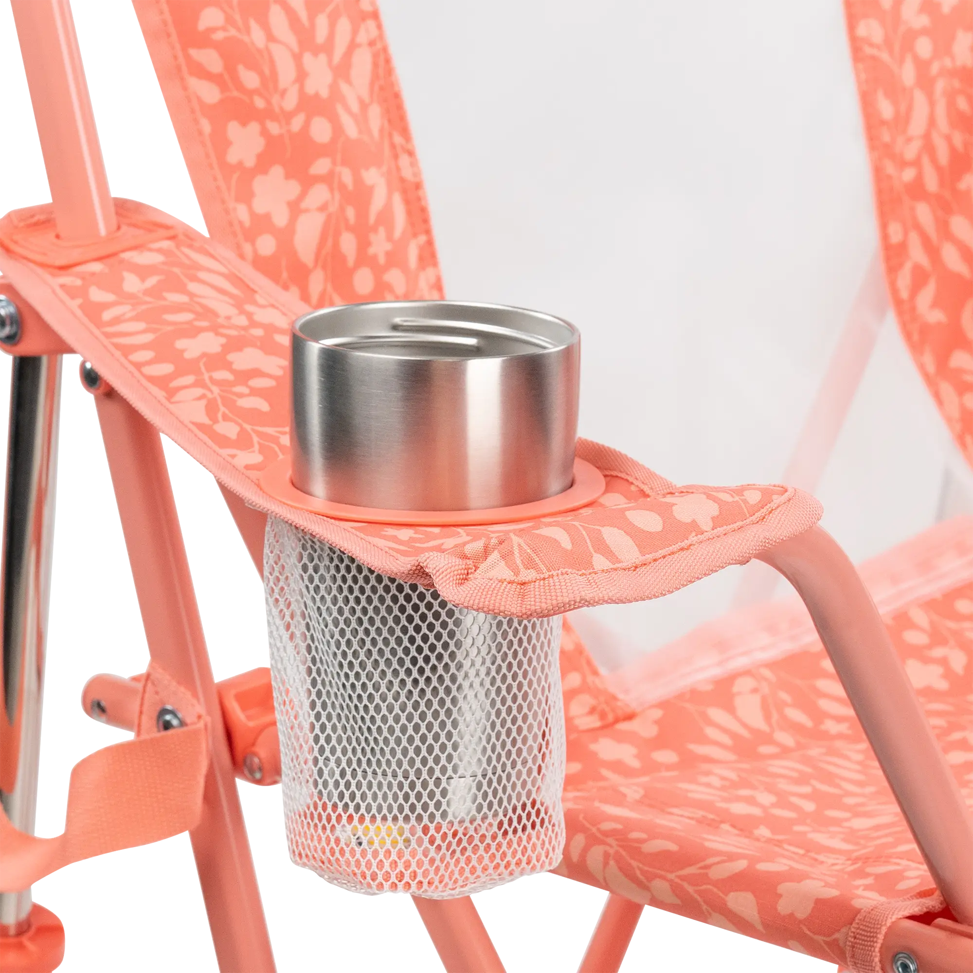 Smooth Motion Comfort Pro Rocker - Choice 375 - Heavy-Duty Kickback Rocker with Beverage Holder Detail
