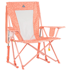 Smooth Motion Comfort Pro Rocker - Choice 375 - Heavy-Duty Kickback Rocker with Beverage Holder - Coral Garden
