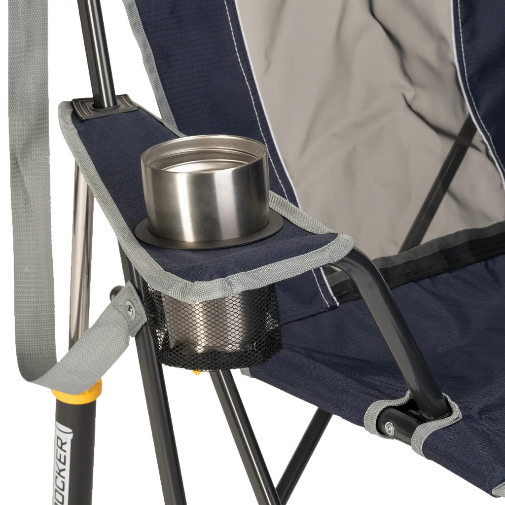 Smooth Motion Comfort Pro Rocker - Choice 375 - Heavy-Duty Kickback Rocker with Beverage Holder Detail