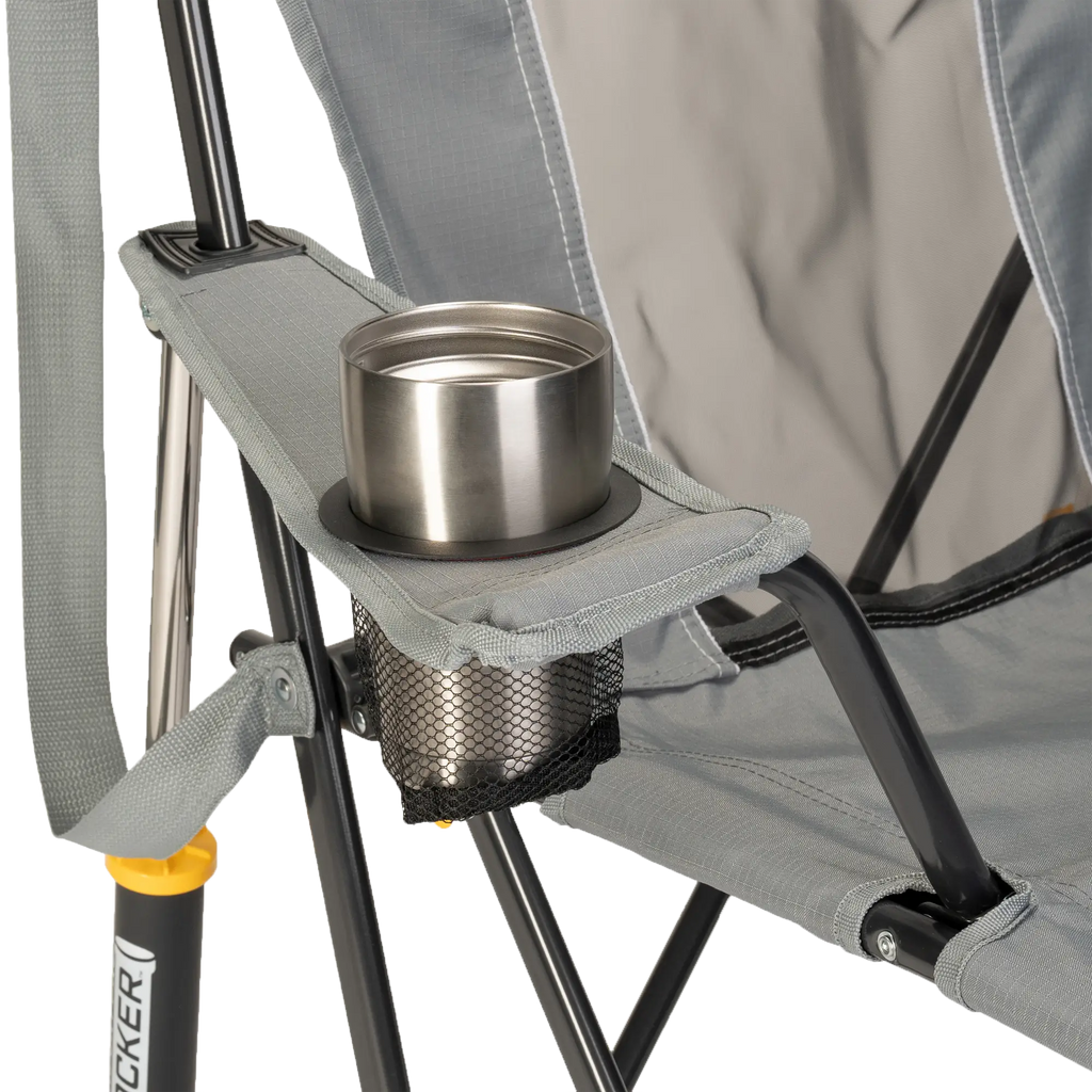 Smooth Motion Comfort Pro Rocker - Choice 375 - Heavy-Duty Kickback Rocker with Beverage Holder Detail