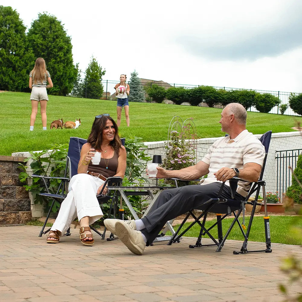 Smooth Motion Comfort Pro Rocker - Choice 375 - Heavy-Duty Kickback Rocker with Beverage Holder Detail