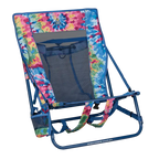 Sand-Friendly Everywhere Chair 2 - Choice 656 - Portable Heavy-Duty Low Boy Chair for Ocean Side - Tie Dye