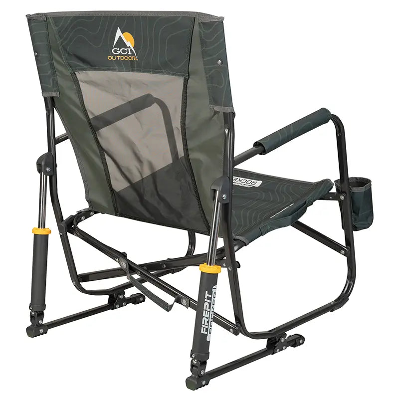 Premium All-Weather FirePit Rocker - Choice 737 - RoadTrip Rocker Smooth Motion Camp Chair Detail
