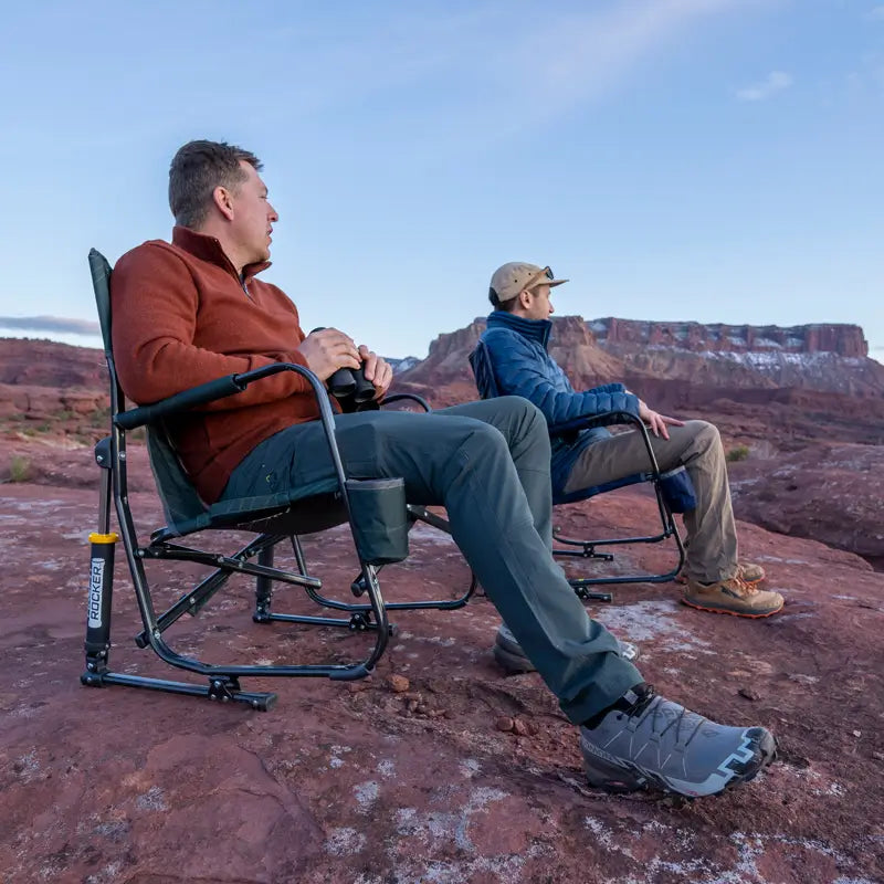 Premium All-Weather FirePit Rocker - Choice 737 - RoadTrip Rocker Smooth Motion Camp Chair Detail