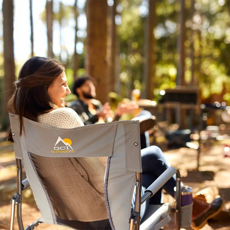 Premium All-Weather FirePit Rocker - Choice 737 - RoadTrip Rocker Smooth Motion Camp Chair Detail