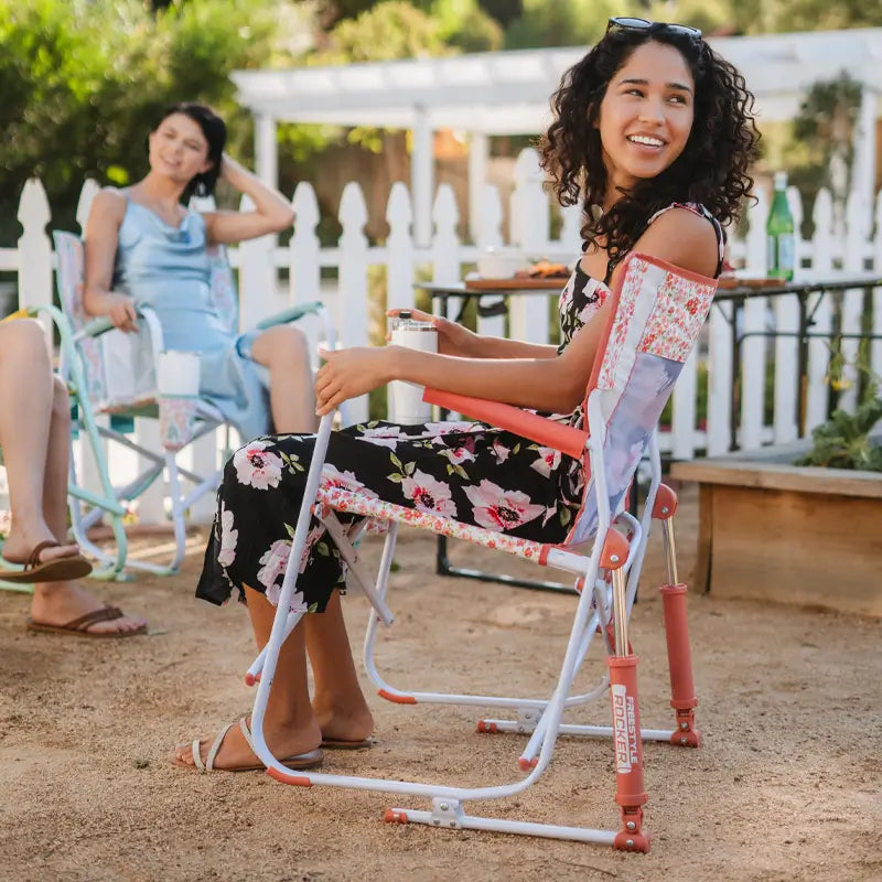 Luxury Camp Freestyle Rocker - Choice 711 - Heavy-Duty Kickback Rocker with Beverage Holder Detail