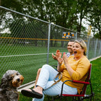 Luxury Camp Freestyle Rocker - Choice 711 - Heavy-Duty Kickback Rocker with Beverage Holder Detail