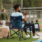 Patented Spring-Action Freestyle Rocker Elite - Choice 460 - Freestyle Rocker Portable Outdoor Folding Chair Detail