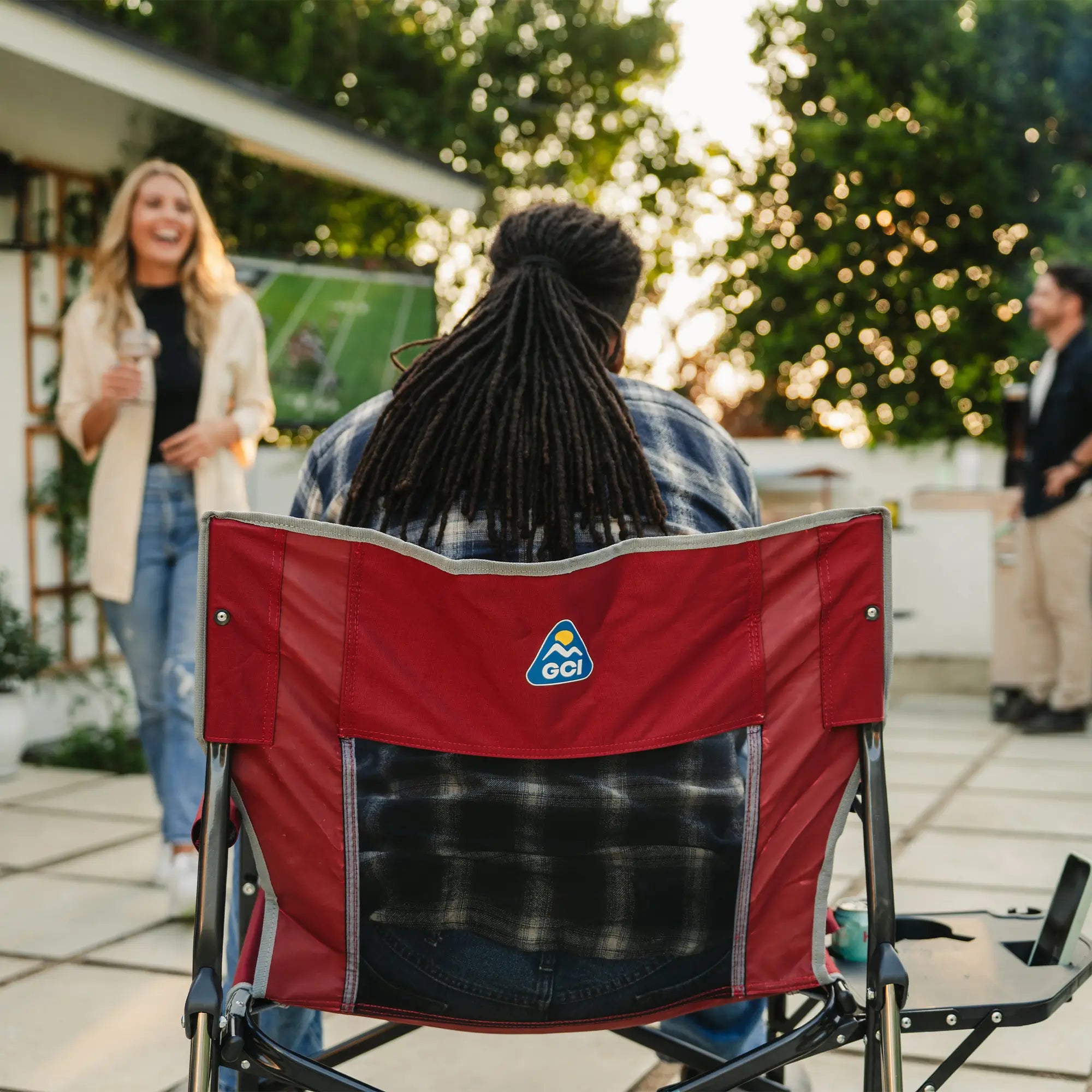 Smooth Motion Freestyle Rocker XL with Side Table - Choice 836 - Freestyle Rocker Portable Outdoor Folding Chair Detail