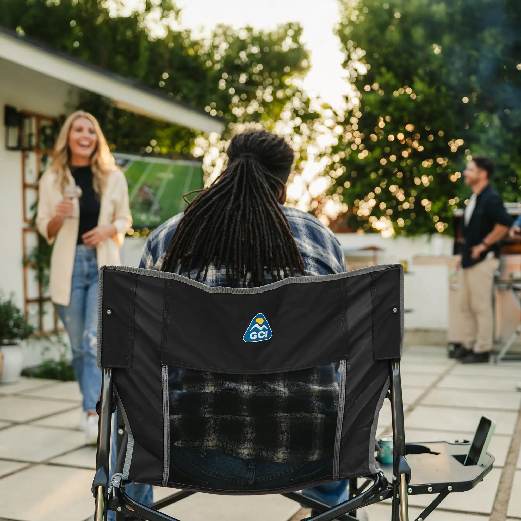 Smooth Motion Freestyle Rocker XL with Side Table - Choice 836 - Freestyle Rocker Portable Outdoor Folding Chair Detail