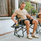 Heavy-Duty Freestyle Freestyle Rocker with Side Table - Choice 853 - Patented Spring-Action Rocking Chair for Camping Detail