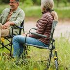 Heavy-Duty Freestyle Freestyle Rocker with Side Table - Choice 853 - Patented Spring-Action Rocking Chair for Camping Detail