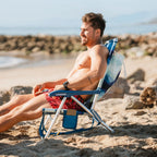 Low-Profile Backpack Beach Chair - Choice 709 - Multi-Position Outdoor Beach Chair with Pillow Detail