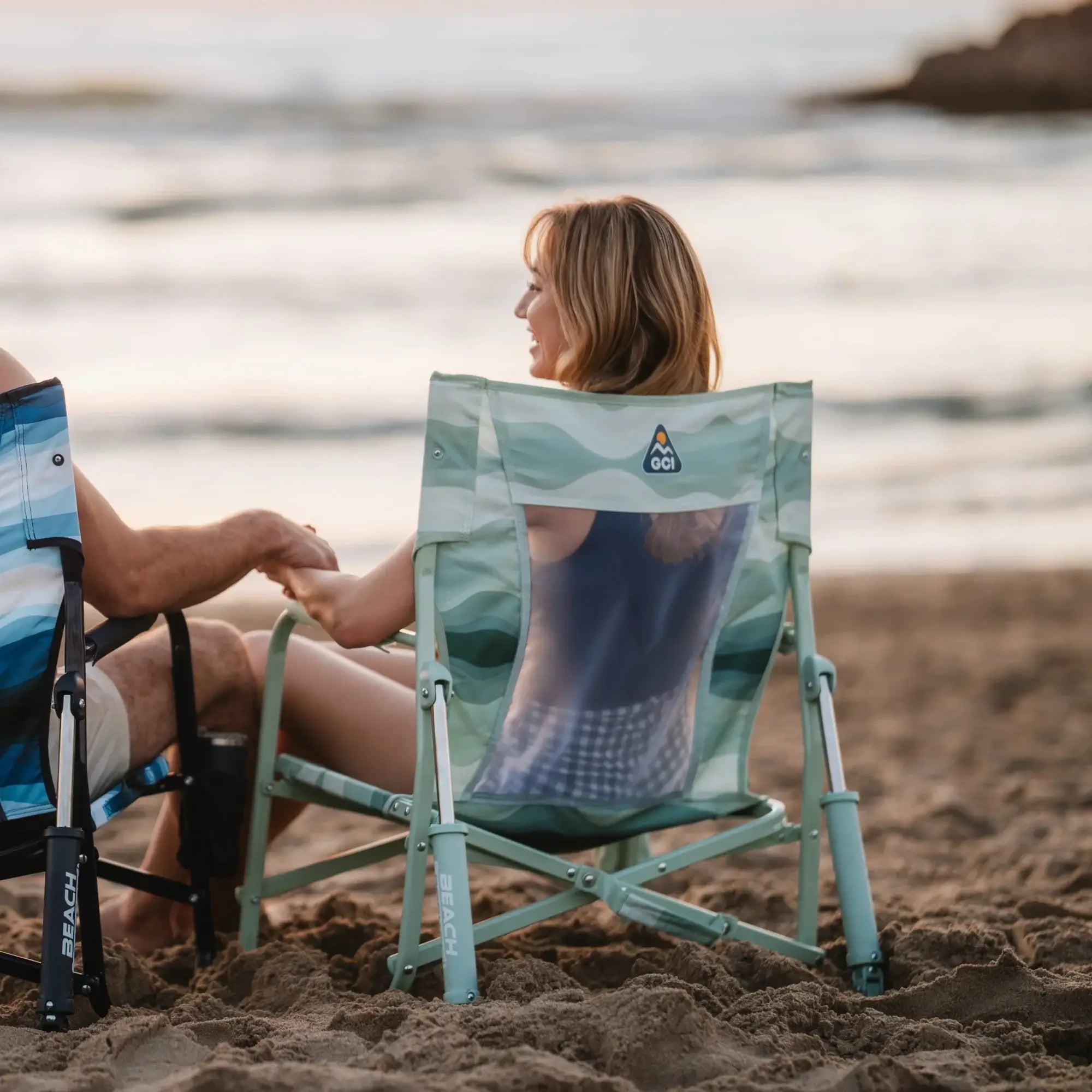 Luxury Camp Beach Rocker - Choice 712 - Freestyle Rocker Portable Outdoor Folding Chair Detail