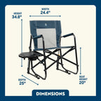 Heavy-Duty Freestyle Freestyle Rocker with Side Table - Choice 853 - Patented Spring-Action Rocking Chair for Camping Detail
