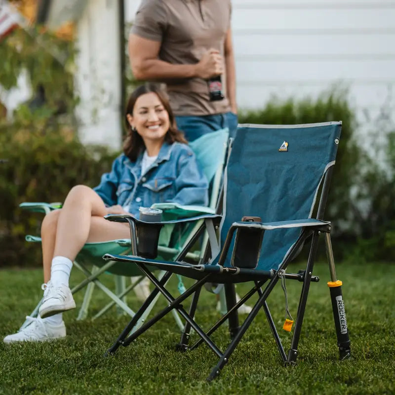 Heavy-Duty Freestyle Kickback Rocker - Choice 345 - Heavy-Duty Kickback Rocker with Beverage Holder Detail