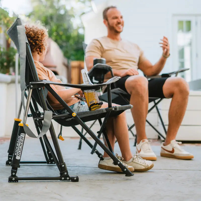 Heavy-Duty Freestyle Kickback Rocker - Choice 345 - Heavy-Duty Kickback Rocker with Beverage Holder Detail