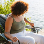 Heavy-Duty Freestyle Kickback Rocker - Choice 345 - Heavy-Duty Kickback Rocker with Beverage Holder Detail